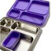 Junary Balanced Bites Bento in vibrant violet with multiple compartments for organized meal packing. Ideal for big kids.
