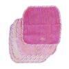 Snuggletime Deluxe Terry Washcloths 4-Pack in pink fish design with striped trim and embroidered fish detail.