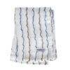 Snuggletime Deluxe Muslin Receiver in blue stripe pattern, featuring soft, breathable fabric for comfort.