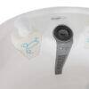 Snuggletime Cozy Bath Tub features a built-in thermometer and shampoo dispenser for convenient bathing.