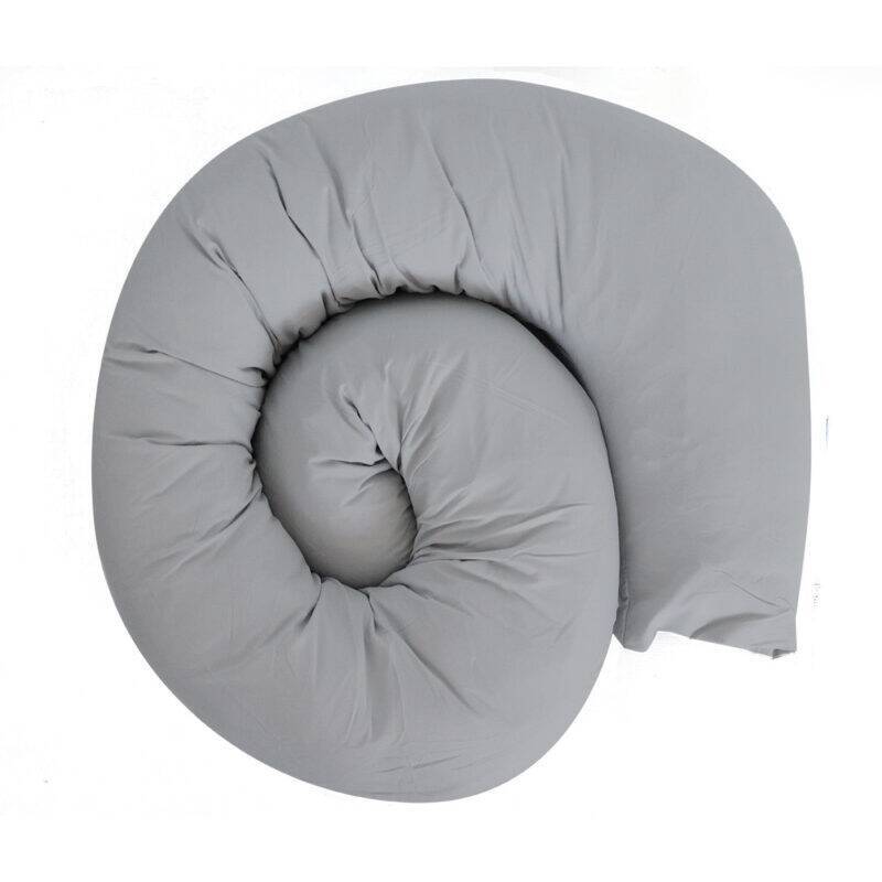 Snuggletime Body Comfort Pillow in grey, featuring a spiral design for versatile support and comfort.
