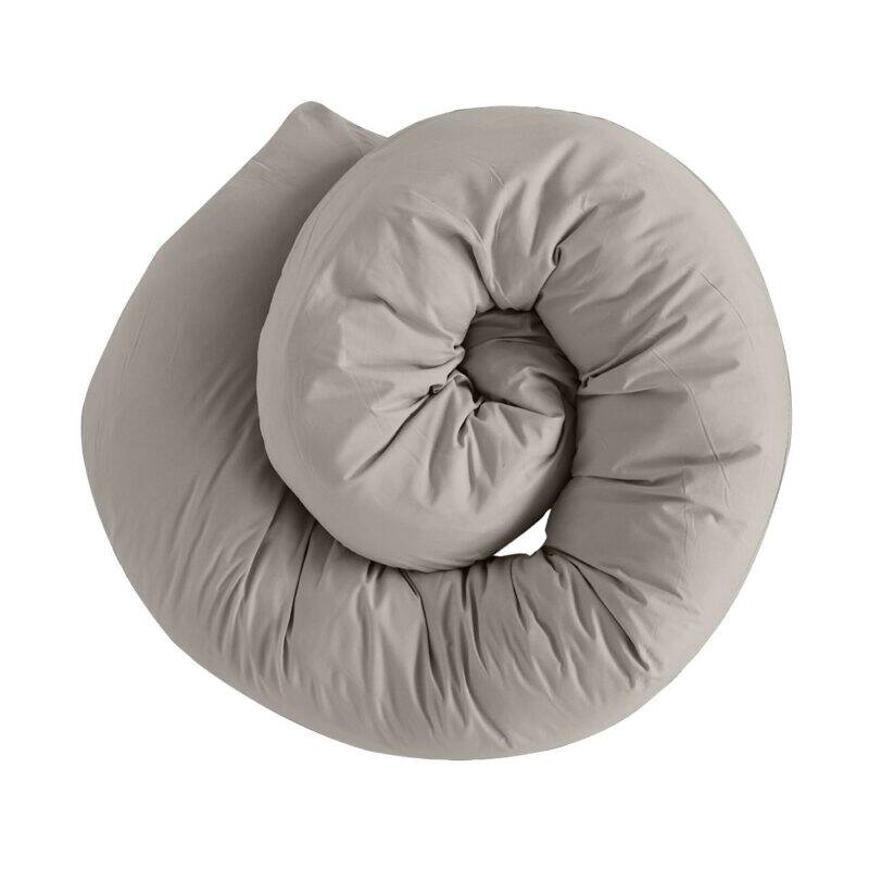 Snuggletime Body Comfort Pillow in taupe, featuring a soft, rolled design for versatile support and comfort.