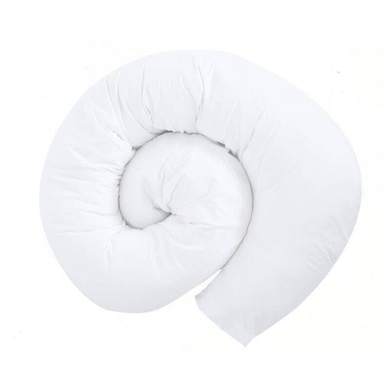 Snuggletime Body Comfort Pillow in white, featuring a unique spiral design for enhanced support and comfort.