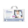 Snuggletime Angelwings Neck Cushion in blue, designed for infants 0-12 months, features microbead support for comfort.