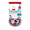 Nuk Perfect Match Air Disney Soother for 6-18 months featuring Minnie Mouse design with a red and clear shield.
