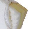 Snuggletime Bamboo 2 Stage Orthopaedic Support Mattress, showing a close-up of the layered foam and zip detail.