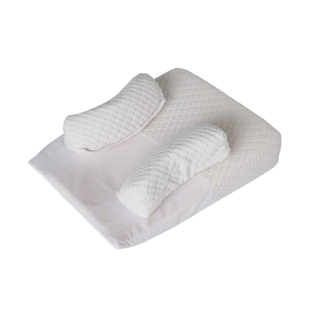 Snuggletime Bamboo Inclined to Sleep in soft white with textured side supports for comfortable positioning.