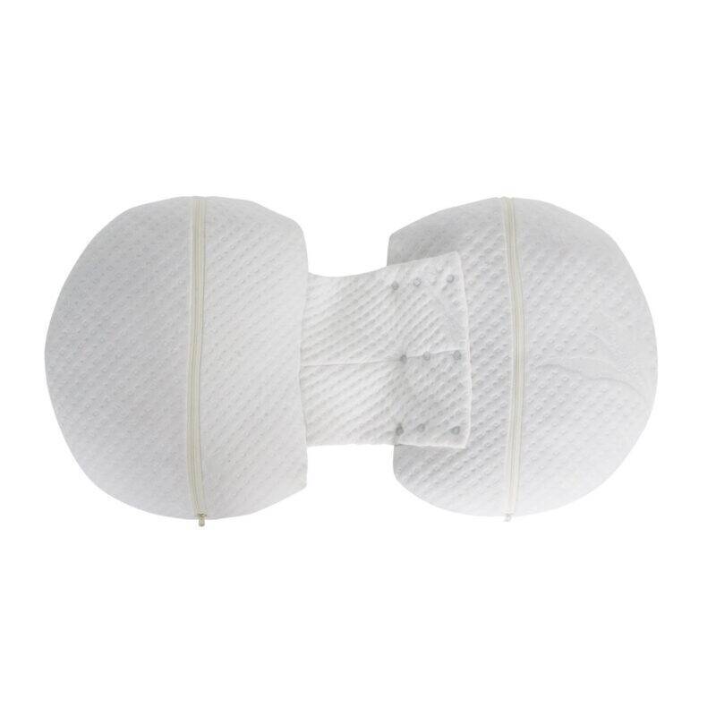 Snuggletime Bamboo Dual Support Preggy Wedge in white, featuring a unique dual design for enhanced comfort.