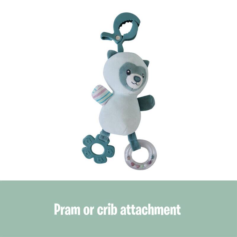 Back To Nature Wiggle & Giggle Pals in blue and pink, featuring a bear design with a pram or crib attachment.