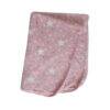 Snuggletime Double Fleece Baby Blanket in pink with white stars and polka dots, showcasing its soft texture and cozy design.