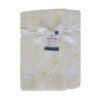 Snuggletime Double Fleece Baby Blanket in cream with yellow polka dots, soft and luxurious, measures 100x120 cm.
