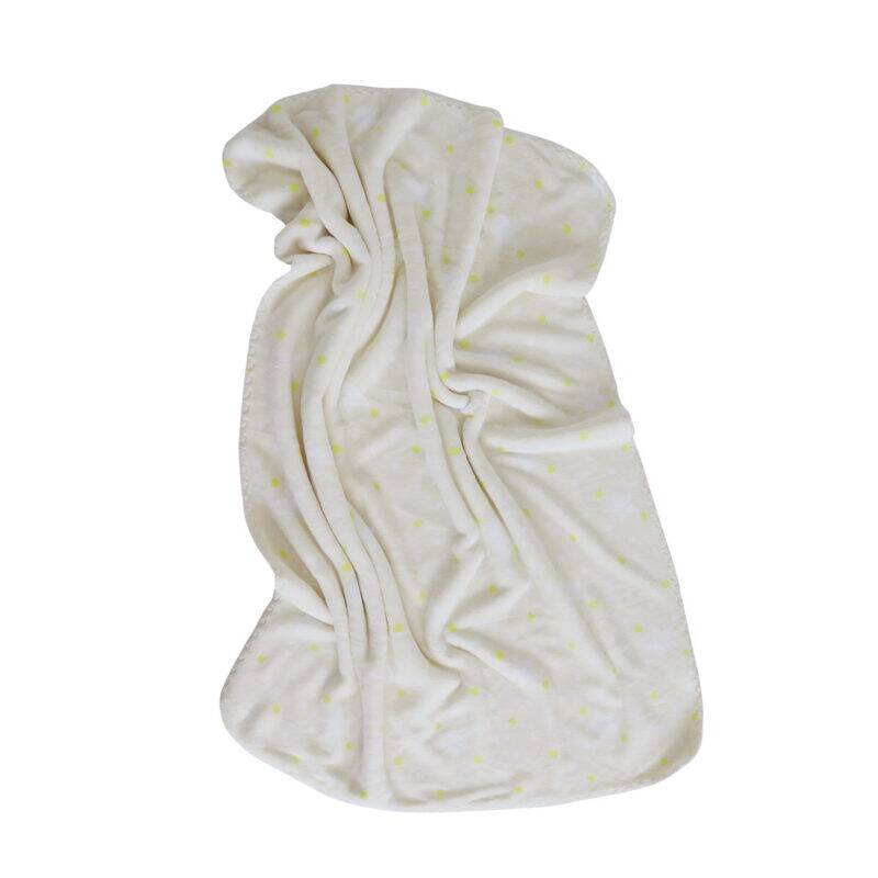 Snuggletime Double Fleece Luxurious Baby Blanket in cream with subtle polka dots, soft and cozy for infants.