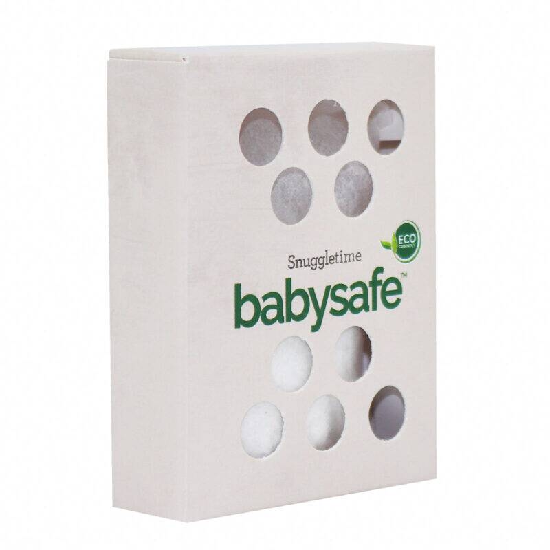 BabySafe Nappy Bin Deodoriser in eco-friendly packaging, featuring circular cutouts for visibility of contents.