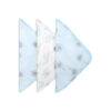 Infancie Bamboo Wash Cloths 3Pk in blue, green, and pink with leaf and dandelion patterns. Soft and eco-friendly.