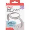 Pigeon SofTouch Bottle Handle in gray, designed for smooth transition from nursing to weaning, suitable for 6+ months.