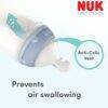 Nuk First Choice 150ml bottle in Koala and Whale style with anti-colic vent to prevent air swallowing.