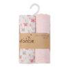 Infancie Muslin Blankets 2Pk in butterfly and pink designs, made from 100% cotton, soft and breathable for babies.