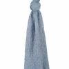 Infancie Muslin Blankets 2Pk in soft blue, showcasing a textured, lightweight fabric ideal for swaddling or covering.