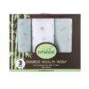 Infancie Bamboo Muslin Blankets 3Pk featuring soft bamboo fabric in light colors with leaf patterns, packaged attractively.
