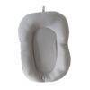 Snuggletime Microbead Baby Bather Cushion in gray, featuring a soft, contoured design for comfort.