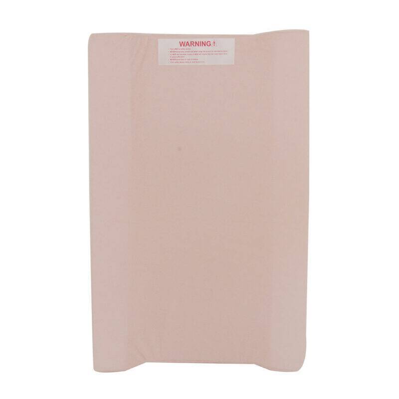 Snuggletime AfterBath Mattress Towelling in soft pink, featuring a smooth texture and rounded edges for comfort.