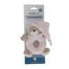 Snuggletime Classical Plush Bear Rattle in pink, featuring a soft bear design with a hat and rattle for infants.
