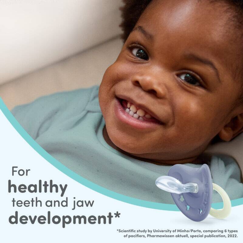 Nuk First Choice Soother 2 Pack for ages 18-36M featuring Kangaroo/Monkey and Turtle/Whale designs, promoting healthy