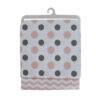 Snuggletime Cotton Flannel Receivers 2pk in pink with grey polka dots and chevron pattern. Soft and cozy fabric.