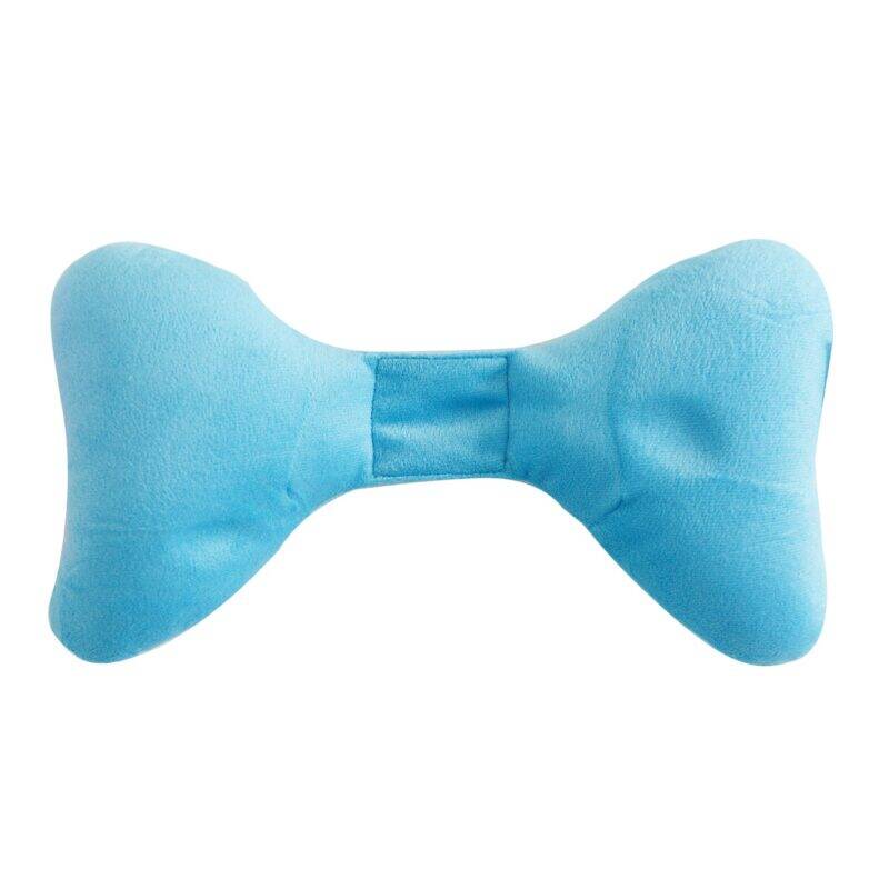 Snuggletime Angelwings Neck Cushion in blue, featuring a soft, bow-shaped design for comfortable support.