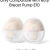 eufy Milk Container for Breast Pump E10, beige, transparent design, showing two containers for easy milk storage.