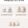 eufy Breast Pump Flange for E20/S1/S1 Pro, 24mm and 27mm sizes, two-pack, designed for comfortable pumping.