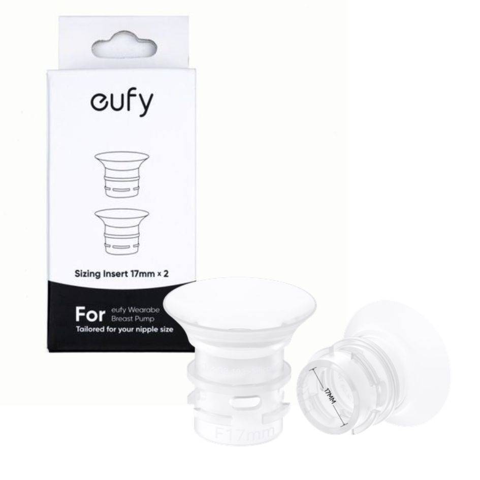 Eufy Wearable Breast Pump Sizing Insert, 17mm, two inserts included, designed for optimal fit and comfort.