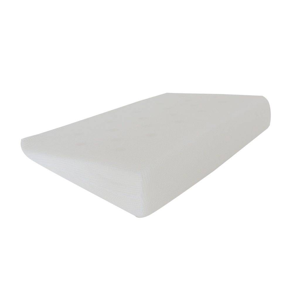 Snuggletime Lift Wedge in white, featuring a sloped design for infants, available in sizes 33cm, 55cm, and 66cm.